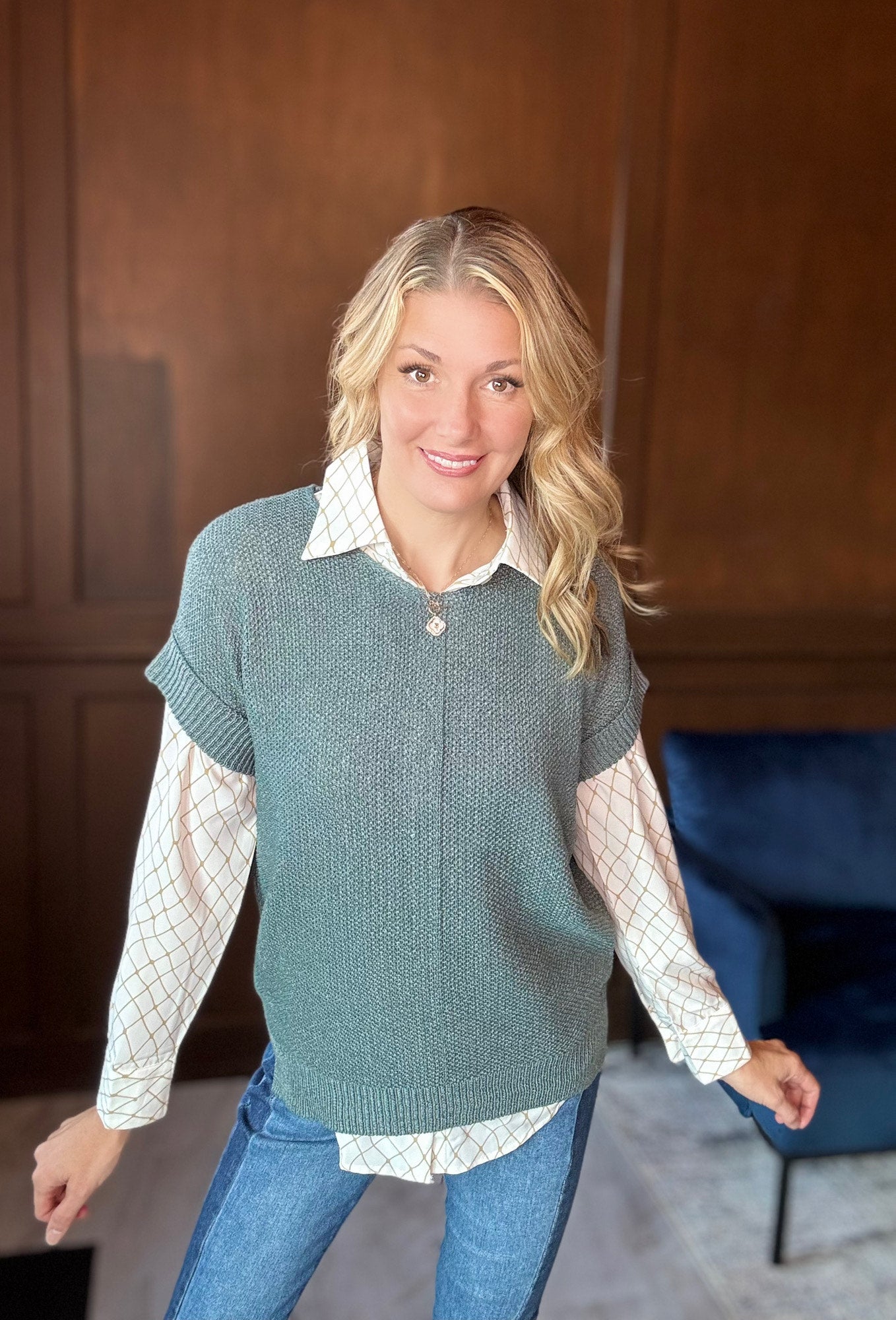 Jenni Center Seam Short Sleeve Sweater – Mix & Match Everyday Knit