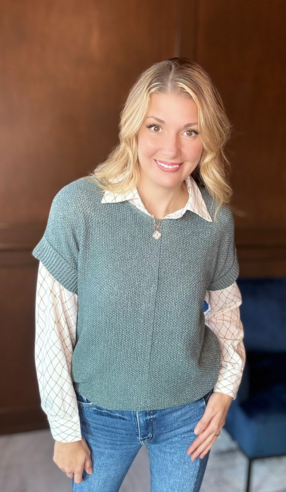 Jenni Center Seam Short Sleeve Sweater – Mix & Match Everyday Knit