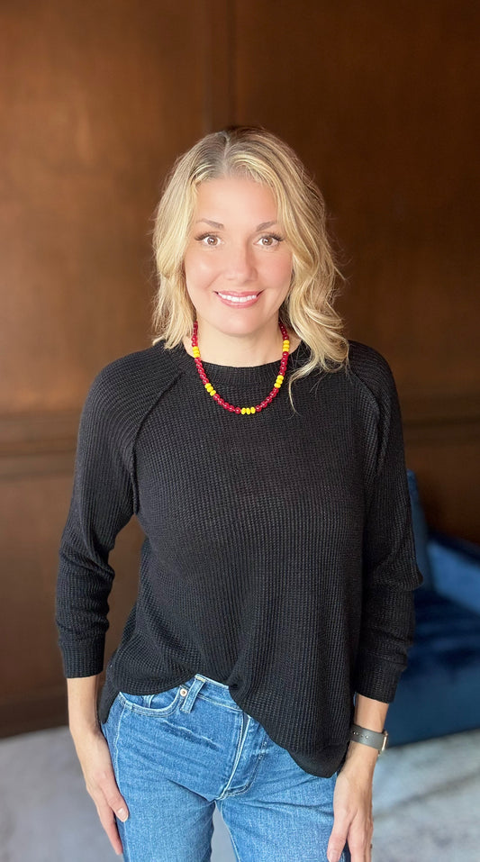Zelda Round Neck Raglan Sweater