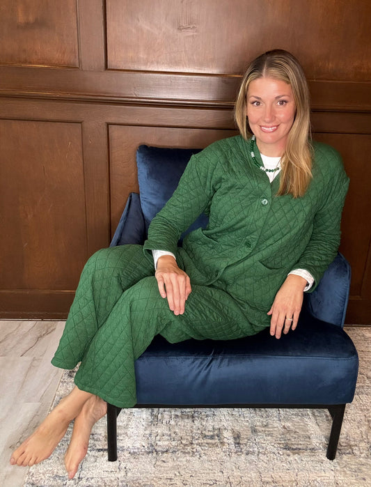 Zinnia Quilted Jacket & Pants Set – Cozy Luxe Loungewear