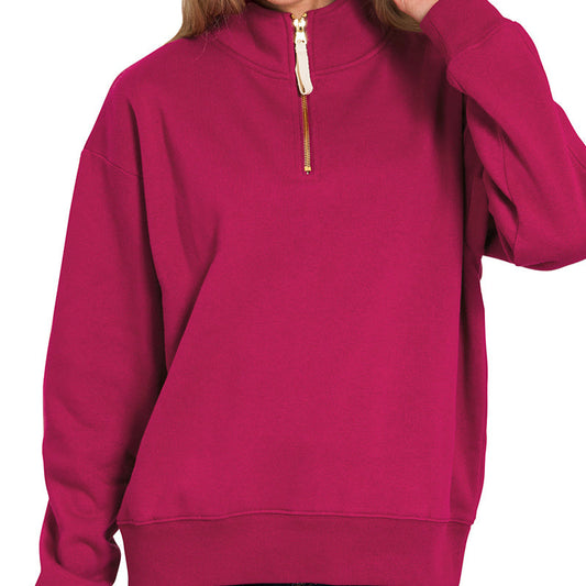 Kerensa Half Zip Fleece Sweatshirt – Cozy Everyday Essential